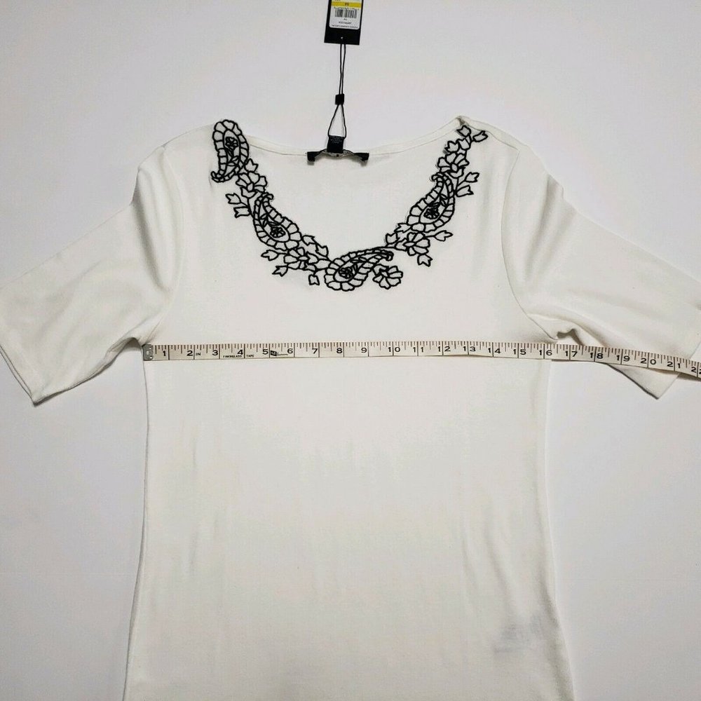 NWT Tommy Hilfiger Size M Cotton Embroidered Top - Picture 5 of 8